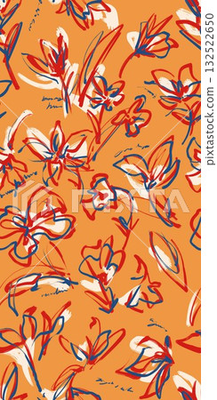 Abstract beautiful watercolor floral pattern illustration Abstract beautiful watercolor floral pattern illustration 132522650