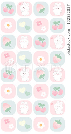 Abstract patterns and beautiful watercolor floral illustrations 132522837