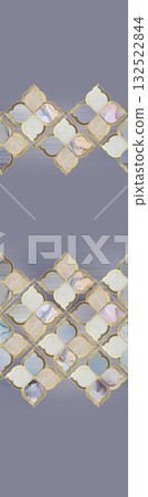 Abstract patterns and beautiful watercolor floral illustrations 132522844