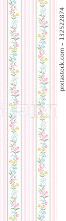 Abstract patterns and beautiful watercolor floral illustrations 132522874