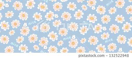 Abstract patterns and beautiful watercolor floral illustrations 132522948