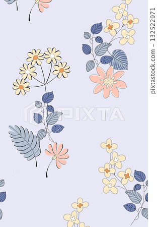 Abstract patterns and beautiful watercolor floral illustrations Abstract patterns and beautiful watercolor floral illustrations 132522971