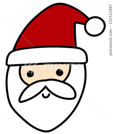 可愛的聖誕圖示聖誕老人插圖向量圖 132522987