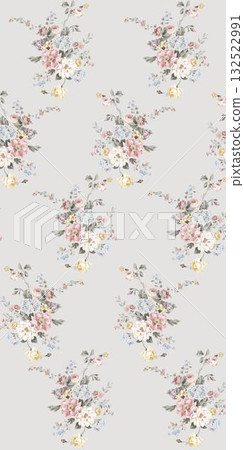 Abstract patterns and beautiful watercolor floral illustrations Abstract patterns and beautiful watercolor floral illustrations 132522991