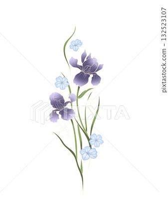 Abstract patterns and beautiful watercolor floral illustrations Abstract patterns and beautiful watercolor floral illustrations 132523107