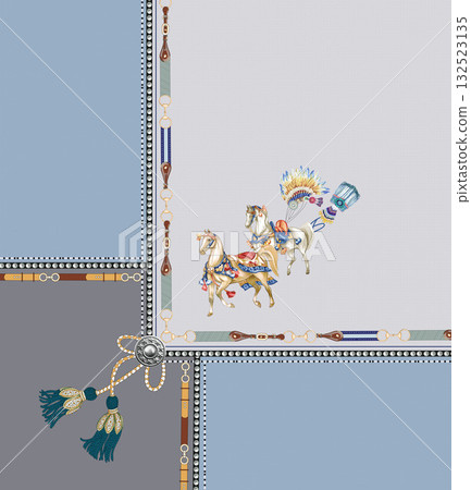 Abstract patterns and beautiful watercolor floral illustrations 132523135