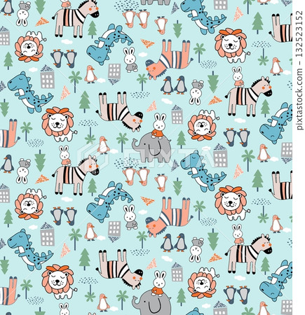 Abstract patterns and beautiful watercolor floral illustrations 132523152