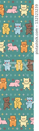 Abstract patterns and beautiful watercolor floral illustrations 132523239