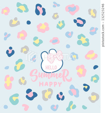 Abstract patterns and beautiful watercolor floral illustrations 132523246