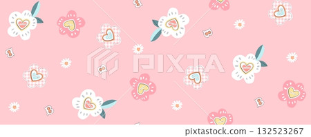 Abstract patterns and beautiful watercolor floral illustrations Abstract patterns and beautiful watercolor floral illustrations 132523267