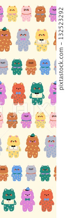 Abstract patterns and beautiful watercolor floral illustrations 132523292