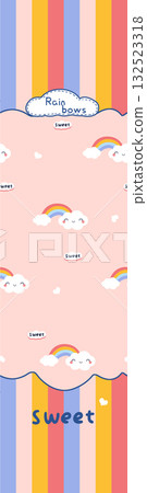 Abstract patterns and beautiful watercolor floral illustrations 132523318