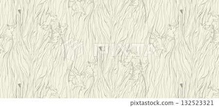 Abstract patterns and beautiful watercolor floral illustrations 132523321