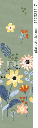 Abstract patterns and beautiful watercolor floral illustrations Abstract patterns and beautiful watercolor floral illustrations 132523347