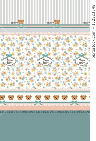 Abstract patterns and beautiful watercolor floral illustrations Abstract patterns and beautiful watercolor floral illustrations 132523348