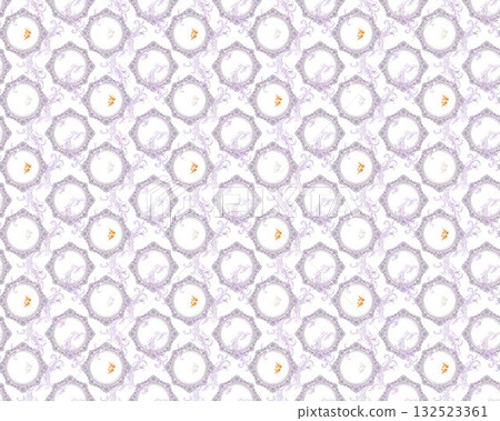 Abstract patterns and beautiful watercolor floral illustrations 132523361