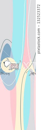 Abstract patterns and beautiful watercolor floral illustrations 132523372