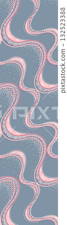 Abstract patterns and beautiful watercolor floral illustrations 132523388