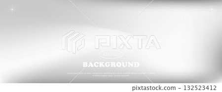 Aesthetic metallic wallpaper. Soft silver mirror gradient with sheer steel texture. Vector illustration 132523412