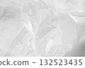 Plastic White Bag Wrap Film Grunge Overlay Effect Background Mockup Foil Pack Design Wrnkle Abstract Grey Texture Pattern Element Clear Polyethylene Wrapper Pattern Material Layer Surface Template. 132523435