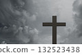 Cross Christian God Religion on Sunset Background, Jesus Church Worship Pray Catholic Grace Christ, Symbols Christ Love Holy Spiritual Hope Peach Victory Spirit Mditation Catholicism Crucifix Trush. 132523438