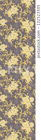 Abstract patterns and beautiful watercolor floral illustrations 132523505