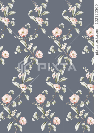 Abstract patterns and beautiful watercolor floral illustrations Abstract patterns and beautiful watercolor floral illustrations 132523569