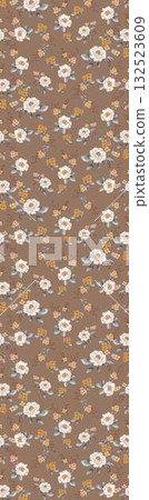 Abstract patterns and beautiful watercolor floral illustrations 132523609