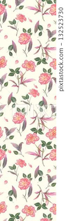 Abstract patterns and beautiful watercolor floral illustrations Abstract patterns and beautiful watercolor floral illustrations 132523730
