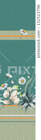 Abstract patterns and beautiful watercolor floral illustrations Abstract patterns and beautiful watercolor floral illustrations 132523796