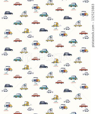 Abstract patterns and beautiful watercolor floral illustrations 132523863