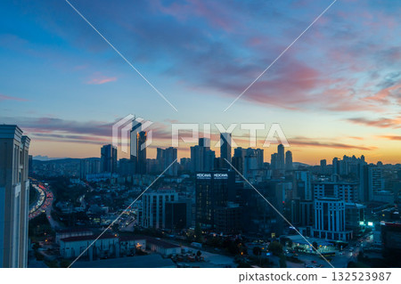 Istanbul financial district at dawn 132523987