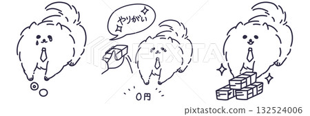 Pomeranian line drawing set for working adults regarding wages 132524006