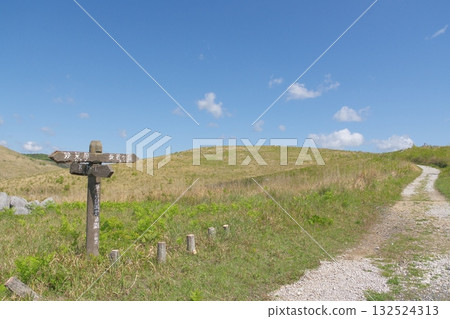 Akiyoshidai with dead grass in the spring of 2025 Akiyoshidai with dead grass in the spring of 2025 132524313