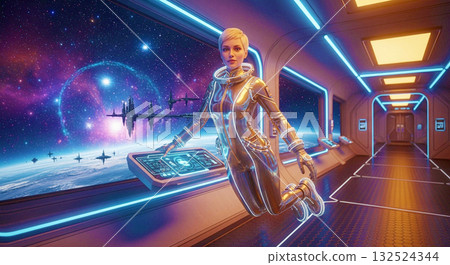 astronaut, spaceman, female 132524344