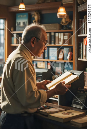 Used bookstore owner 132524375