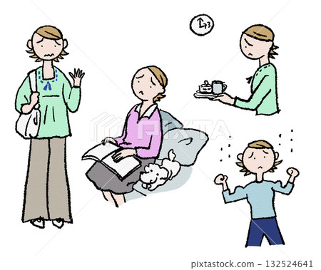 Depressed and worried woman Depressed and worried woman 132524641