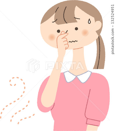 擔心異味的女性 132524951