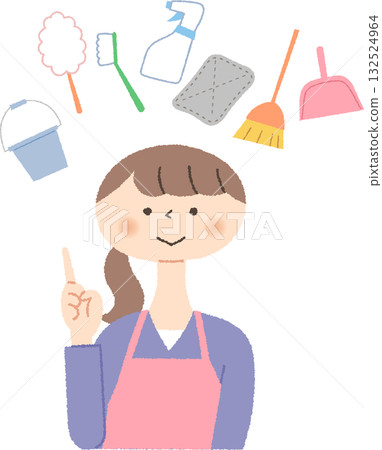 一位女士講解清潔事宜 132524964