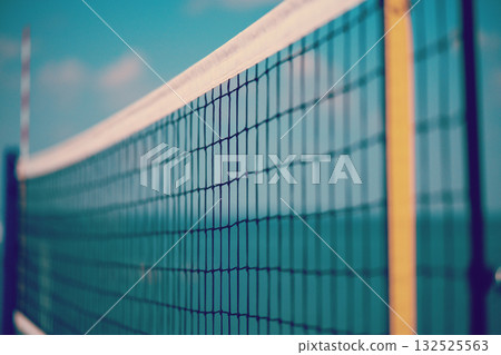 Beach Volleyball Net Close-Up 132525563