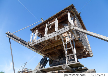 Historic Wooden Windmill in Rural Setting Historic Wooden Windmill in Rural Setting 132525741