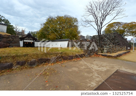 Oita Funai Castle, Corridor Bridge entrance and Honmaru castle tower base (Oita City, Oita Prefecture) Oita Funai Castle, Corridor Bridge entrance and Honmaru castle tower base (Oita City, Oita Prefecture) 132525754