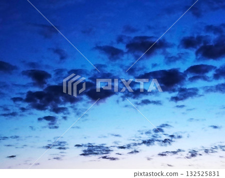 Dark blue twilight sky with clouds. Dark blue twilight sky with clouds. 132525831