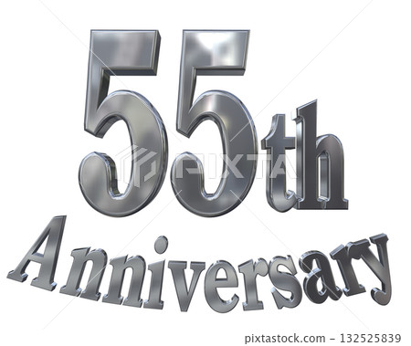 3DCG文字“55週年紀念/55週年紀念標誌閃耀” 132525839