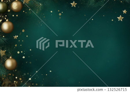 閃亮的聖誕綠色背景 132526715