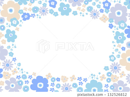 A refreshing and elegant blue floral frame (for spring, beauty, and web design) A refreshing and elegant blue floral frame (for spring, beauty, and web design) 132526812