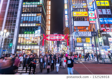 [東京] 霓虹燈街夜景/新宿歌舞伎町 132526918