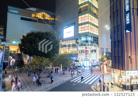 [Tokyo] Shinjuku Station city night view/Shinjuku South Exit 132527123