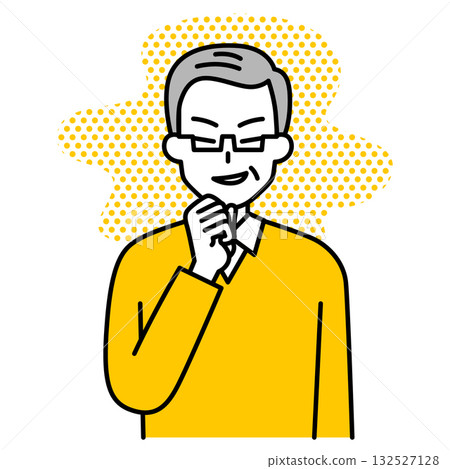 Scheming elderly man 132527128