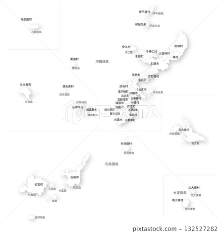 沖繩縣市空白地圖 132527282
